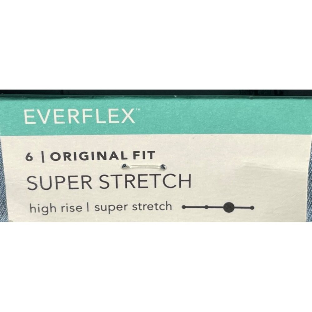 Everflex Womens High-Rise Super Stretch Denim Bermuda Shorts Size 6 - Picture 4 of 6